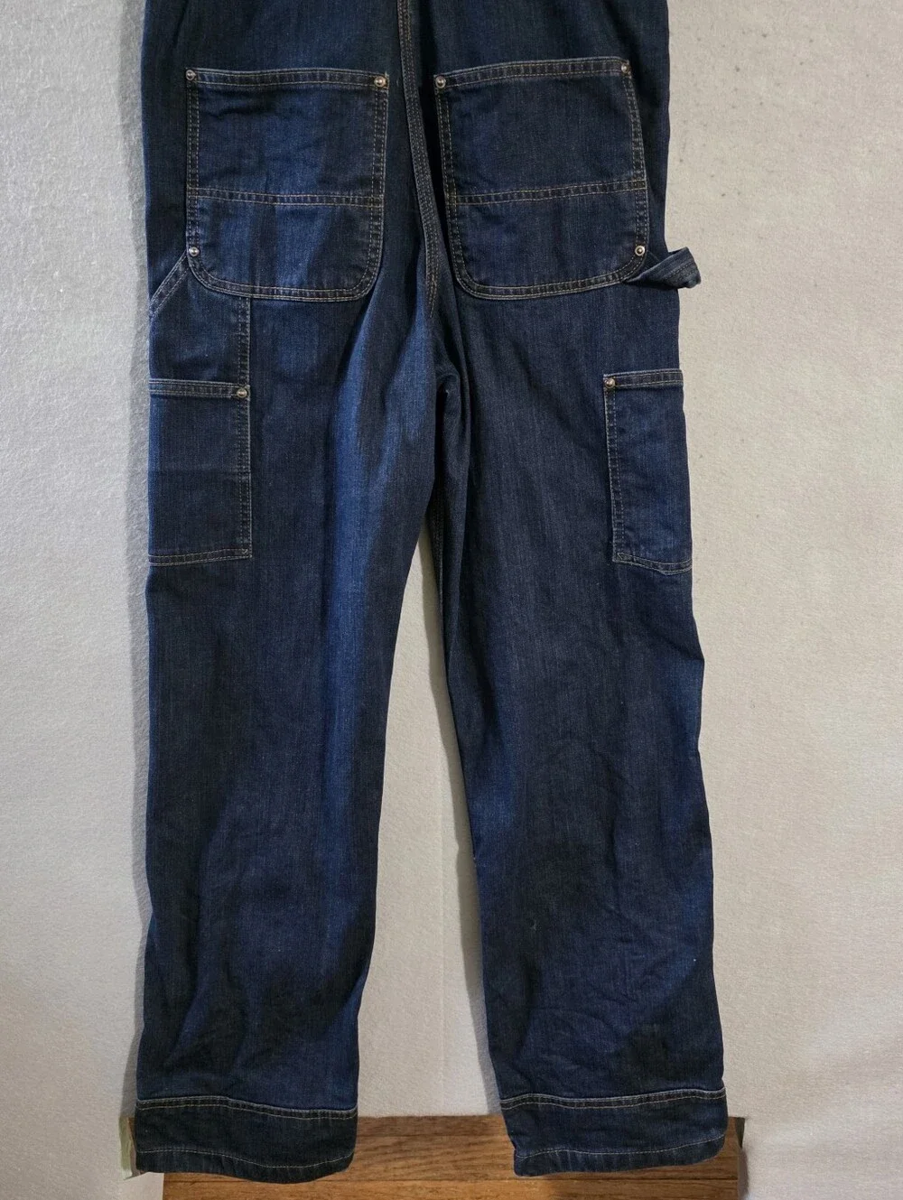 Carhartt Mens Rugged Flex Denim Bib Overalls Double Knee 103322 Size 28x31